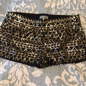 Gold sequin boutique shorts
